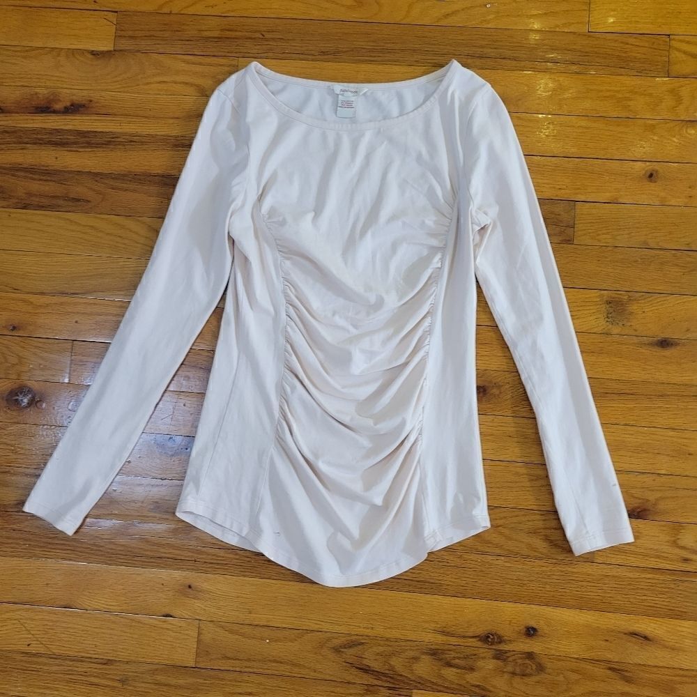 Sundance Pink Cotton Stretch Shirt Womens Small 3/4 Sleeve